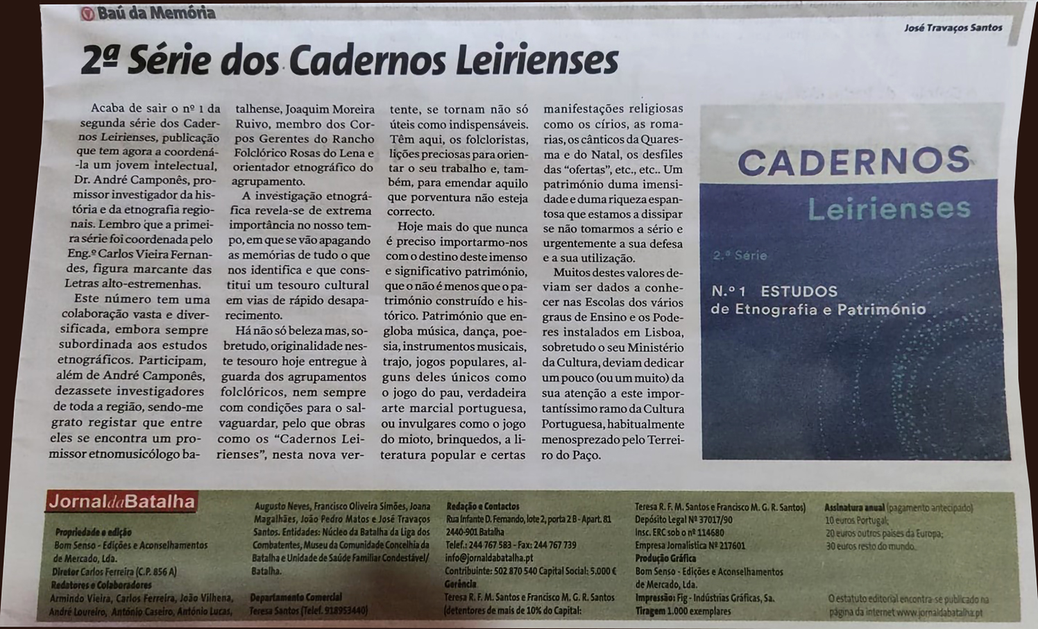 Artigo Travaços Santos