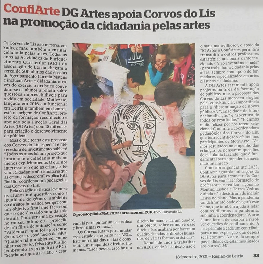 DGARTES apoia Corvos 2