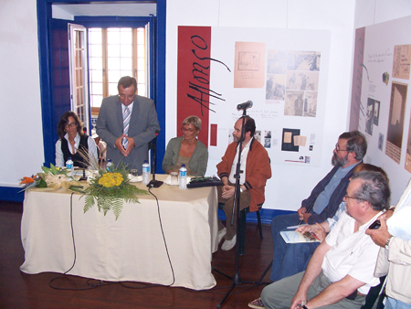 Aspecto da mesa durante a apresentação